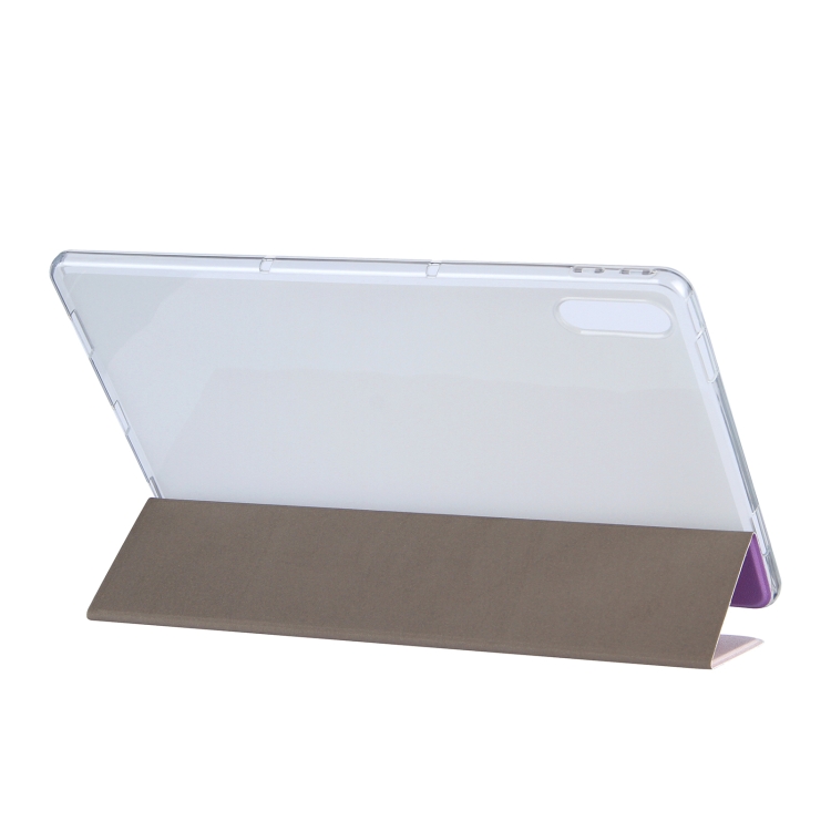  Accesorios para tablet Lenovo Tab P11 TB-J606F /Tab P11 5G,  funda de cuero inteligente con textura de custer tres plegables :  Electrónica