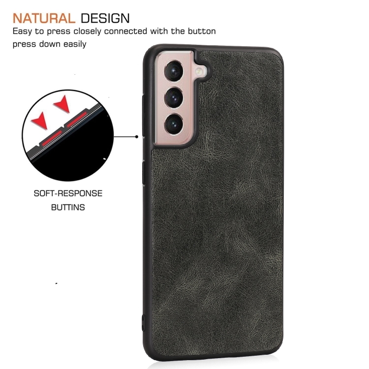 For Samsung Galaxy S21+ 5G Crazy Horse Textured Calfskin PU + PC + TPU Case(Green) For Samsung Galaxy S21+ 5G Crazy Horse Textured Calfskin PU + PC + TPU Case(Green)
