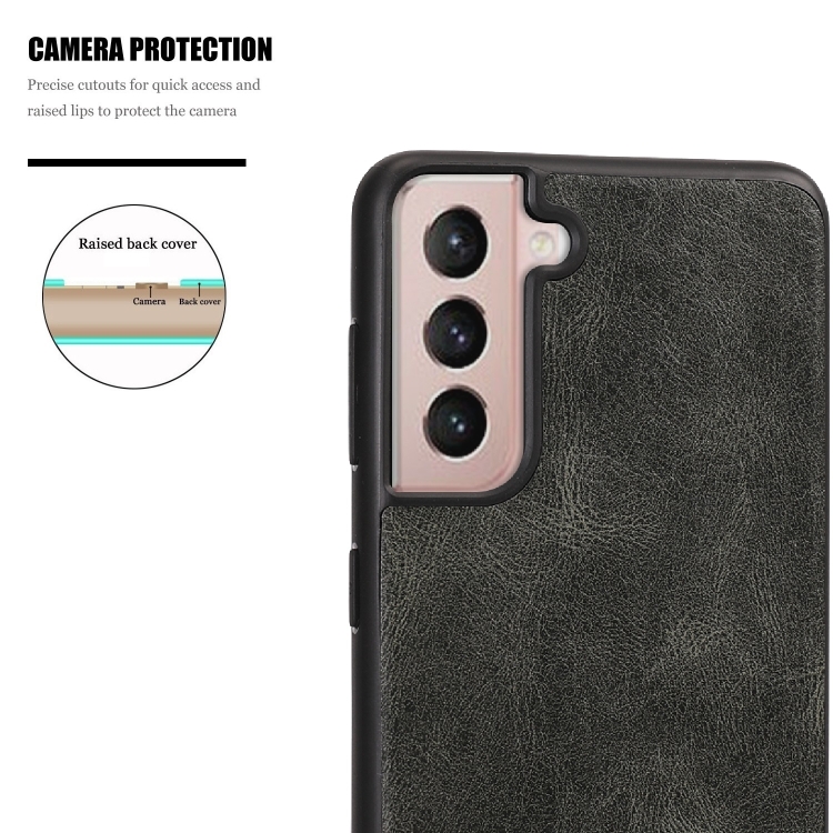 For Samsung Galaxy S21+ 5G Crazy Horse Textured Calfskin PU + PC + TPU Case(Green) For Samsung Galaxy S21+ 5G Crazy Horse Textured Calfskin PU + PC + TPU Case(Green)