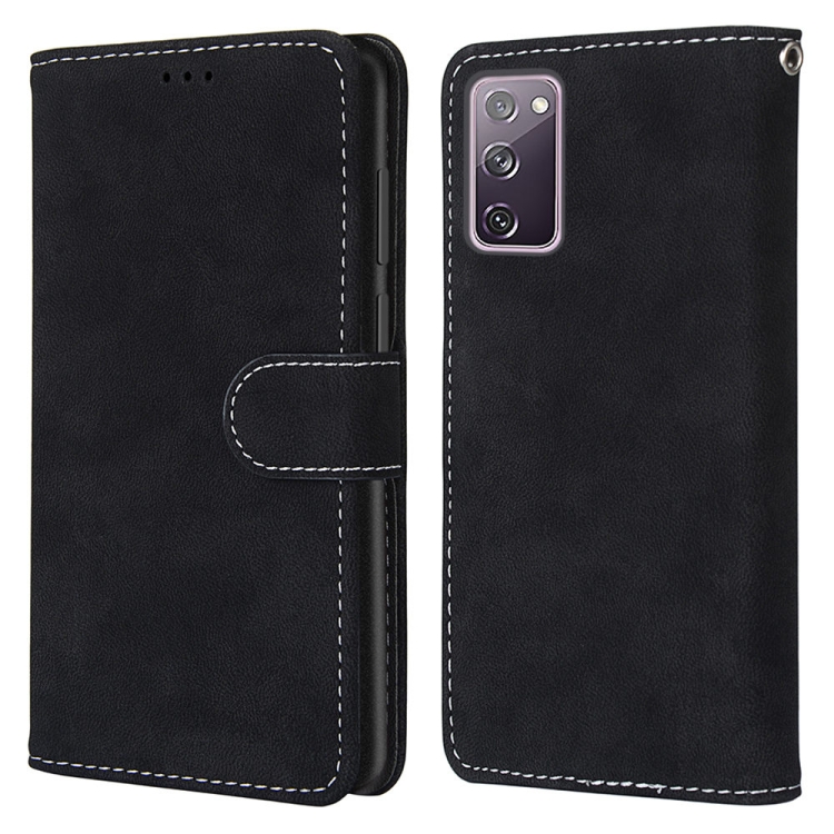 For Samsung Galaxy S20 FE / S20 FE Lite Retro Frosted Horizontal Flip PU Leather Case with Holder & Card Slots & Wallet & Photo Frame(Black) For Samsung Galaxy S20 FE / S20 FE Lite Retro Frosted Horizontal Flip PU Leather Case with Holder & Card Slots & Wallet & Photo Frame(Black)