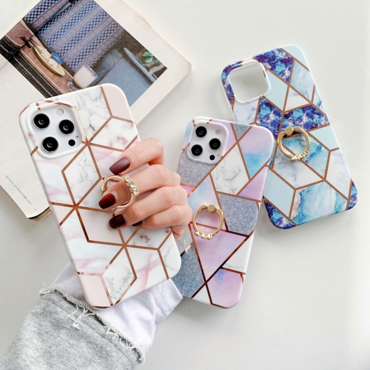 For iPhone 11 Pro Max Colorful Marble Pattern Protective Case with Ring Holder (TM04) For iPhone 11 Pro Max Colorful Marble Pattern Protective Case with Ring Holder (TM04)