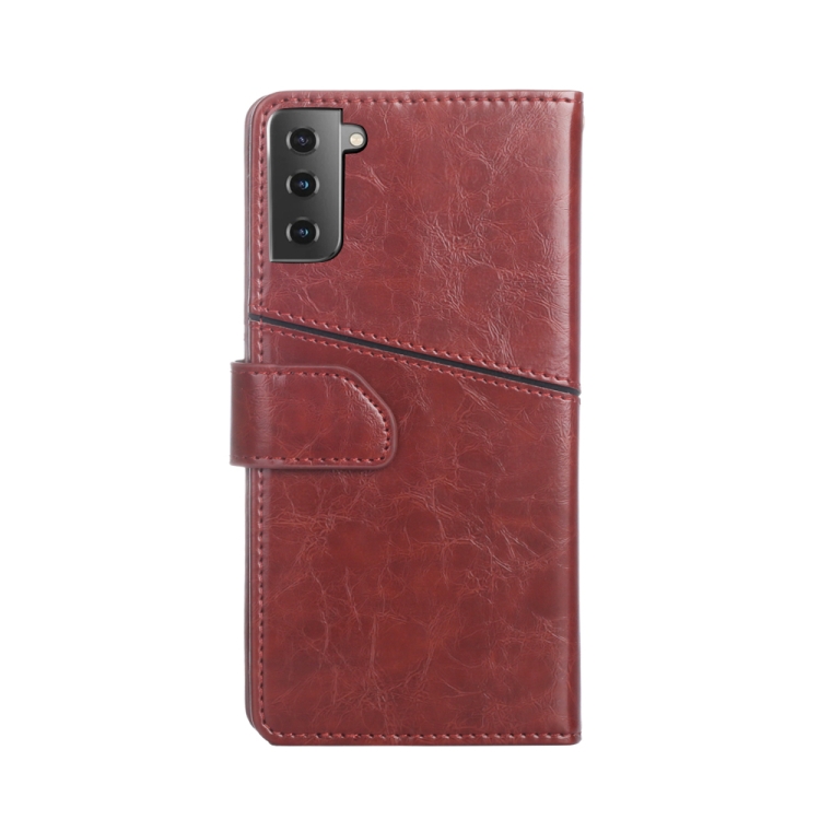 For Samsung Galaxy S21+ 5G Geometric Stitching Horizontal Flip TPU + PU Leather Case with Holder & Card Slots & Wallet(Dark Brown) For Samsung Galaxy S21+ 5G Geometric Stitching Horizontal Flip TPU + PU Leather Case with Holder & Card Slots & Wallet(Dark Brown)
