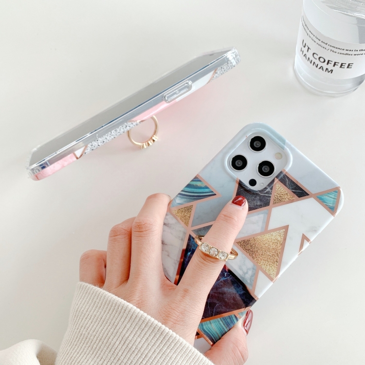 For iPhone 11 Pro Max Colorful Marble Pattern Protective Case with Ring Holder (TM14) For iPhone 11 Pro Max Colorful Marble Pattern Protective Case with Ring Holder (TM14)