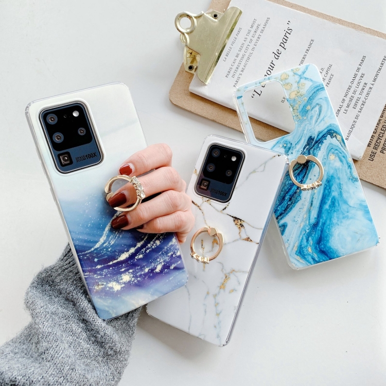 For Samsung Galaxy S21 Ultra 5G Marble Pattern Protective Case with Ring Holder(GM05) For Samsung Galaxy S21 Ultra 5G Marble Pattern Protective Case with Ring Holder(GM05)