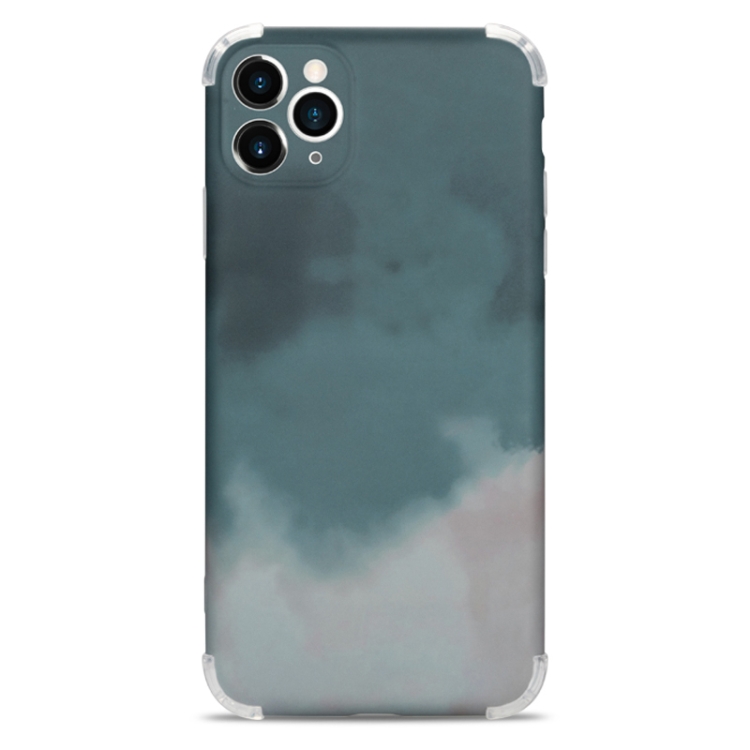For iPhone 12 Watercolor Series Four-corner Shockproof IMD Protective Case(Turquoise) For iPhone 12 Watercolor Series Four-corner Shockproof IMD Protective Case(Turquoise)