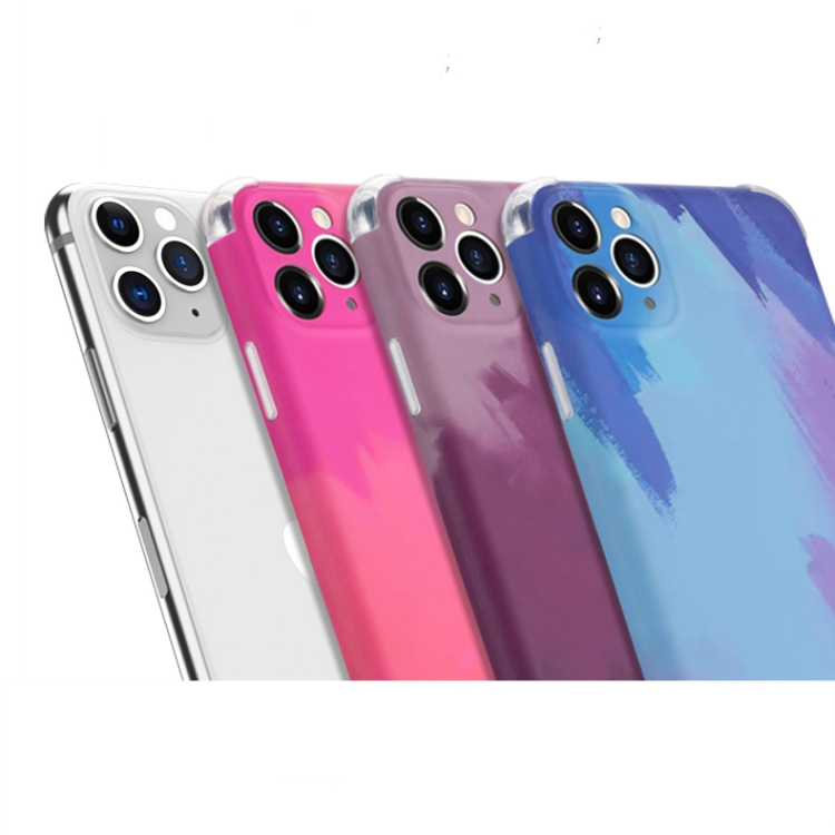 For iPhone 12 Watercolor Series Four-corner Shockproof IMD Protective Case(Turquoise) For iPhone 12 Watercolor Series Four-corner Shockproof IMD Protective Case(Turquoise)