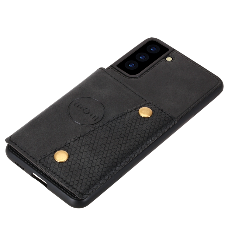 For Samsung Galaxy S21+ 5G Double Buckle PU + TPU Shockproof Magnetic Protective Case with Card Slot & Holder(Black) For Samsung Galaxy S21+ 5G Double Buckle PU + TPU Shockproof Magnetic Protective Case with Card Slot & Holder(Black)