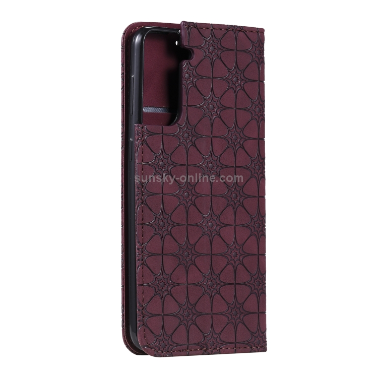 For Samsung Galaxy S21 5G Lucky Flowers Embossing Pattern Magnetic Horizontal Flip Leather Case with Holder & Card Slots(Wine Red) For Samsung Galaxy S21 5G Lucky Flowers Embossing Pattern Magnetic Horizontal Flip Leather Case with Holder & Card Slots(Wine Red)