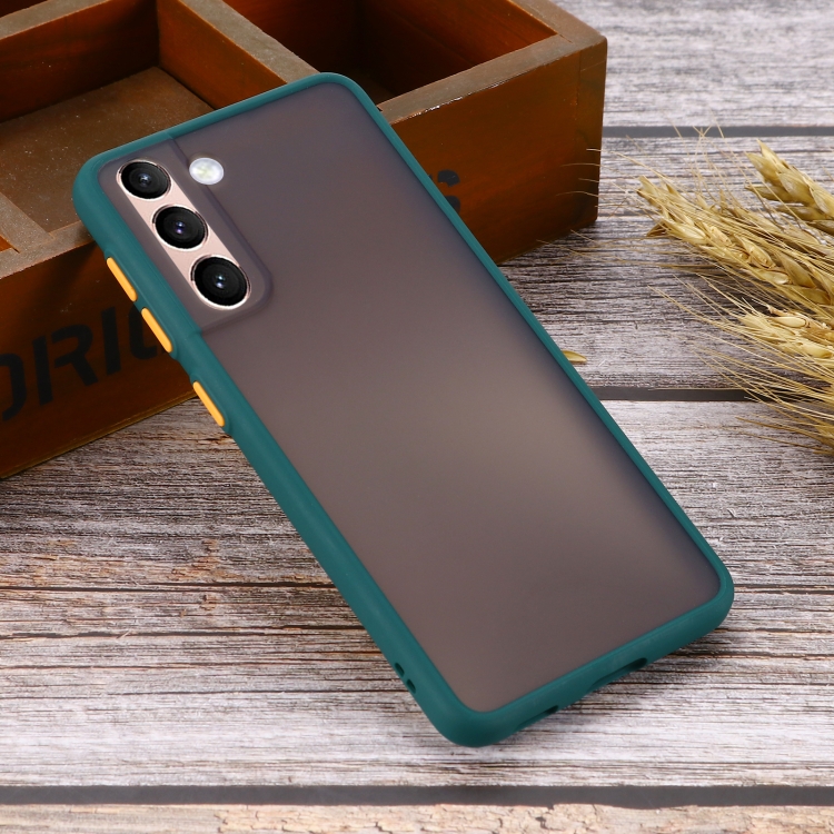 For Samsung Galaxy S21 5G Skin Hand Feeling Series Shockproof Frosted PC + TPU Protective Case(Green) For Samsung Galaxy S21 5G Skin Hand Feeling Series Shockproof Frosted PC + TPU Protective Case(Green)