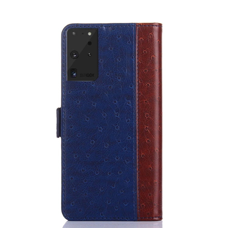 For Samsung Galaxy S21 Ultra 5G Ostrich Texture PU + TPU Horizontal Flip Leather Case with Holder & Card Slots & Wallet(Blue) For Samsung Galaxy S21 Ultra 5G Ostrich Texture PU + TPU Horizontal Flip Leather Case with Holder & Card Slots & Wallet(Blue)