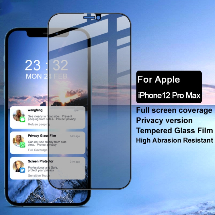For iPhone 12 Pro Max IMAK HD Anti-spy Tempered Glass Protective Film For iPhone 12 Pro Max IMAK HD Anti-spy Tempered Glass Protective Film
