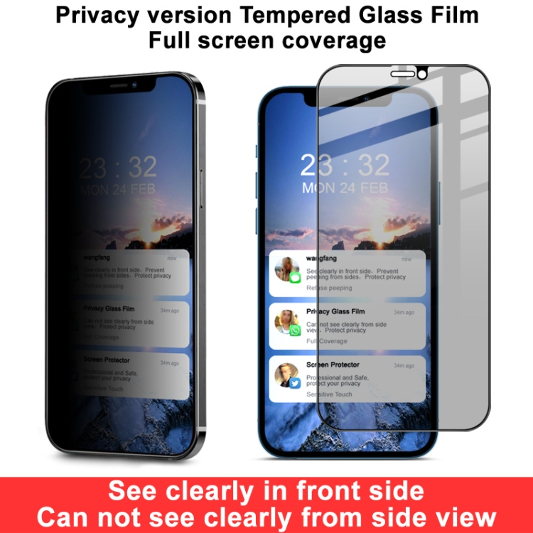 For iPhone 12 Pro Max IMAK HD Anti-spy Tempered Glass Protective Film For iPhone 12 Pro Max IMAK HD Anti-spy Tempered Glass Protective Film