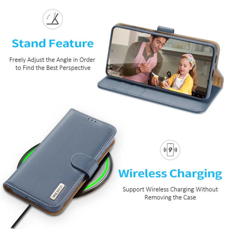 For Samsung Galaxy S21+ 5G DUX DUCIS Hivo Series Cowhide + PU + TPU Leather Horizontal Flip Case with Holder & Card Slots(Light Blue) For Samsung Galaxy S21+ 5G DUX DUCIS Hivo Series Cowhide + PU + TPU Leather Horizontal Flip Case with Holder & Card Slots(Light Blue)