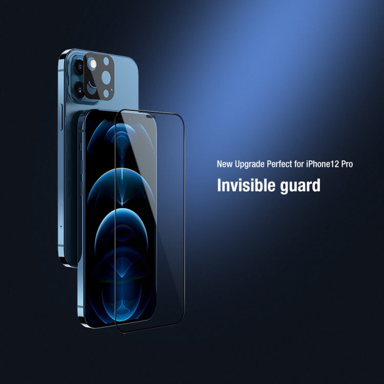 For iPhone 12 Pro NILLKIN 2 in 1 HD Full Screen Tempered Glass Film + Camera Protector Set