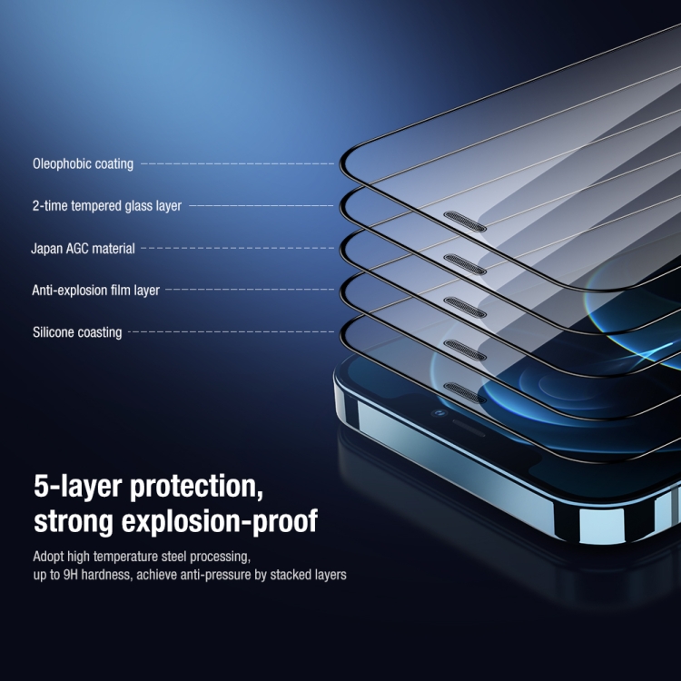 For iPhone 12 Pro Max NILLKIN 2 in 1 HD Full Screen Tempered Glass Film + Camera Protector Set For iPhone 12 Pro Max NILLKIN 2 in 1 HD Full Screen Tempered Glass Film + Camera Protector Set