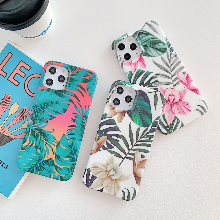 For iPhone 12 Pro Max Shockproof IMD TPU Protective Case(Banana Leaves Red Flower) For iPhone 12 Pro Max Shockproof IMD TPU Protective Case(Banana Leaves Red Flower)