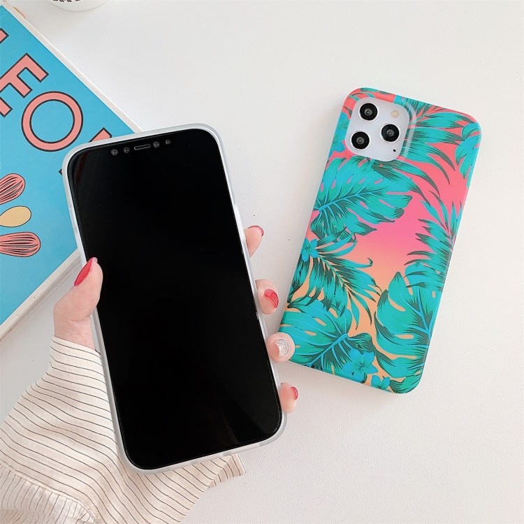 For iPhone 12 Pro Max Shockproof IMD TPU Protective Case(Banana Leaves Red Flower) For iPhone 12 Pro Max Shockproof IMD TPU Protective Case(Banana Leaves Red Flower)