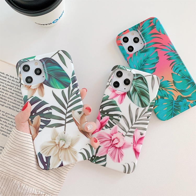 For iPhone 12 Pro Max Shockproof IMD TPU Protective Case(Banana Leaves Red Flower) For iPhone 12 Pro Max Shockproof IMD TPU Protective Case(Banana Leaves Red Flower)