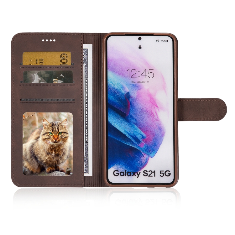 For Samsung Galaxy S21 Ultra 5G Diaobaolee Pure Fresh Texture Horizontal Flip Leather Case(Brown) For Samsung Galaxy S21 Ultra 5G Diaobaolee Pure Fresh Texture Horizontal Flip Leather Case(Brown)