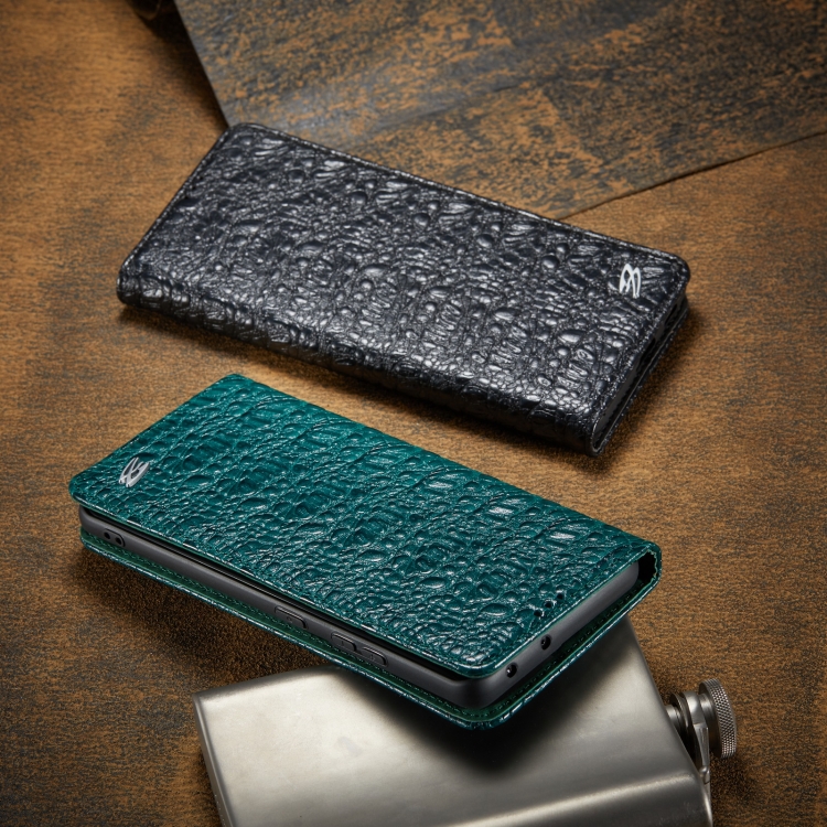 For Samsung Galaxy S21 Ultra 5G Fierre Shann Crocodile Texture Magnetic Horizontal Flip Genuine Leather Case with Holder & Card Slot(Green) For Samsung Galaxy S21 Ultra 5G Fierre Shann Crocodile Texture Magnetic Horizontal Flip Genuine Leather Case with Holder & Card Slot(Green)