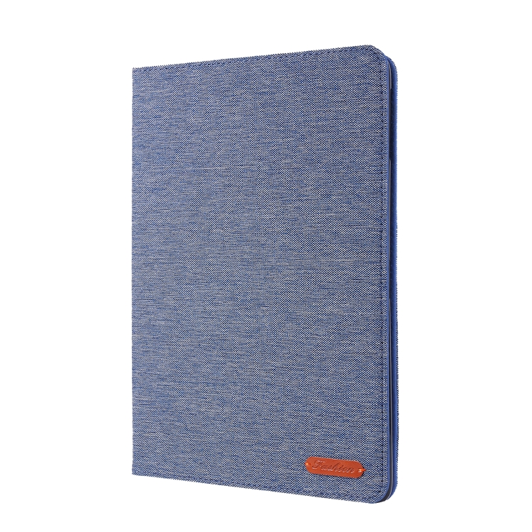 Horizontal Flip TPU + Fabric PU Leather Protective Case with Name Card Clip For iPad 9.7 (2017/2018) & iPad Air & Air2 & iPad Pro 9.7(Dark Blue) Horizontal Flip TPU + Fabric PU Leather Protective Case with Name Card Clip For iPad 9.7 (2017/2018) & iPad Air & Air2 & iPad Pro 9.7(Dark Blue)