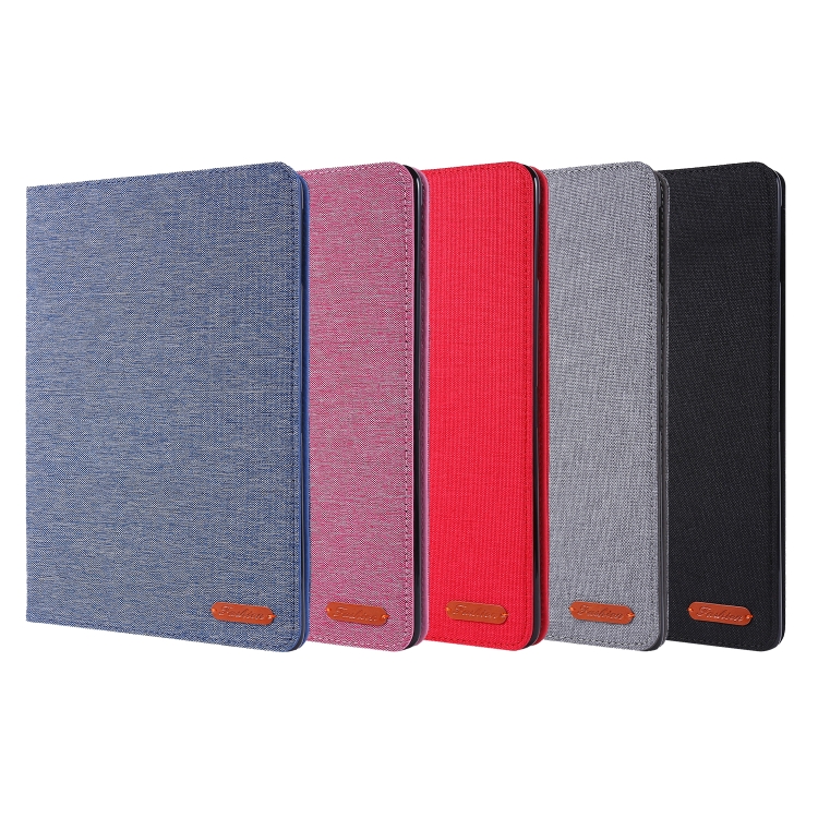 Horizontal Flip TPU + Fabric PU Leather Protective Case with Name Card Clip For iPad 9.7 (2017/2018) & iPad Air & Air2 & iPad Pro 9.7(Dark Blue) Horizontal Flip TPU + Fabric PU Leather Protective Case with Name Card Clip For iPad 9.7 (2017/2018) & iPad Air & Air2 & iPad Pro 9.7(Dark Blue)