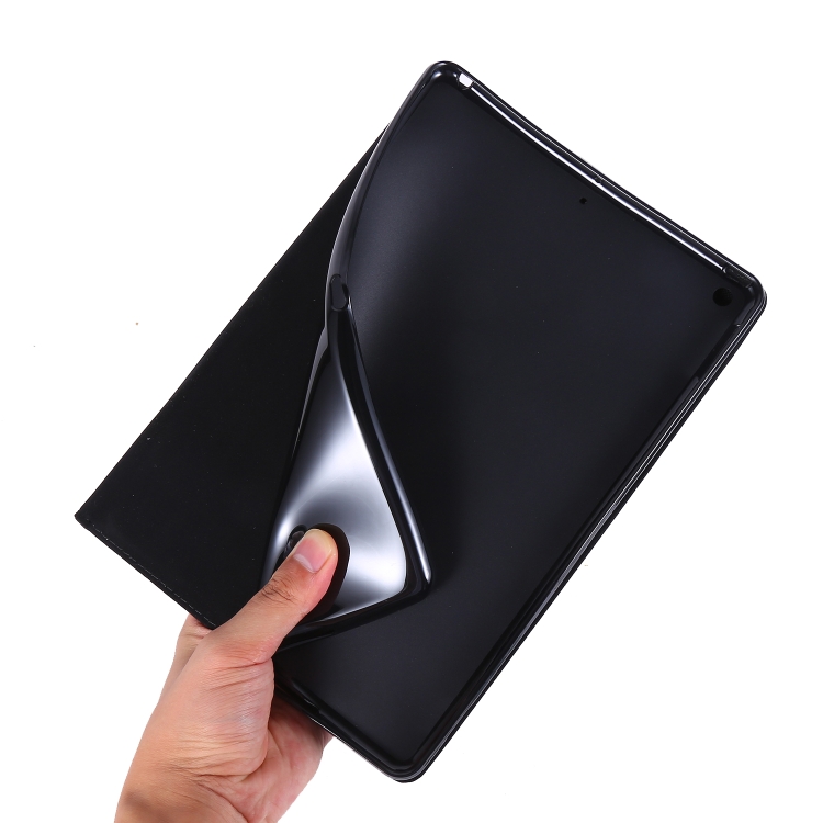 Horizontal Flip TPU + Fabric PU Leather Protective Case with Name Card Clip For iPad 10.2 2021 / 2020 / 2019(Dark Blue) Horizontal Flip TPU + Fabric PU Leather Protective Case with Name Card Clip For iPad 10.2 2021 / 2020 / 2019(Dark Blue)