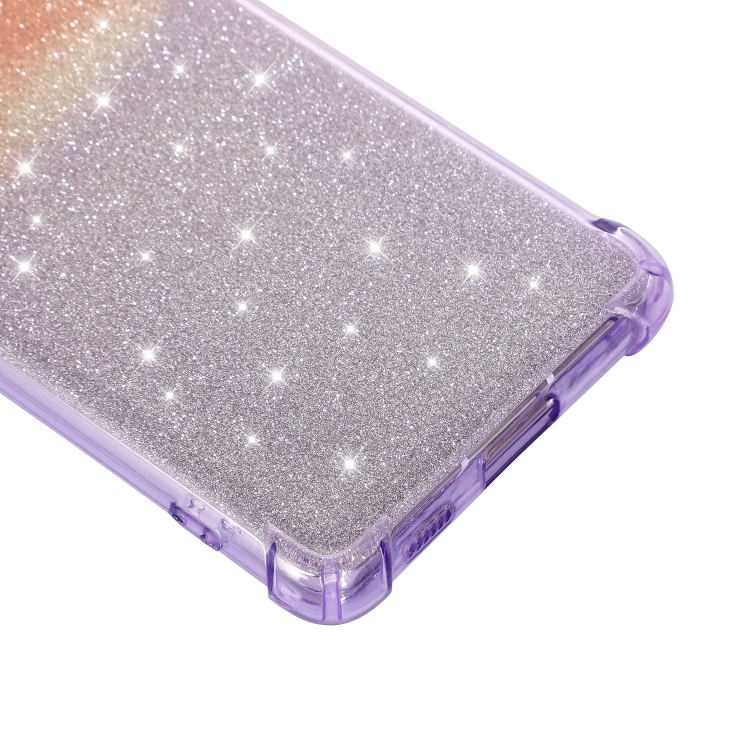 For Samsung Galaxy S21 5G Gradient Glitter Powder Shockproof TPU Protective Case(Blue Green) For Samsung Galaxy S21 5G Gradient Glitter Powder Shockproof TPU Protective Case(Blue Green)