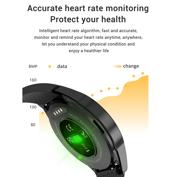 G20 1.3 pulgadas IPS Pantalla a color IP67 Reloj inteligente a prueba de agua, Soporte para monitoreo de oxígeno en sangre / Monitoreo del sueño / Monitoreo de frecuencia cardíaca, Estilo: Correa de silicona (Naranja) - B11