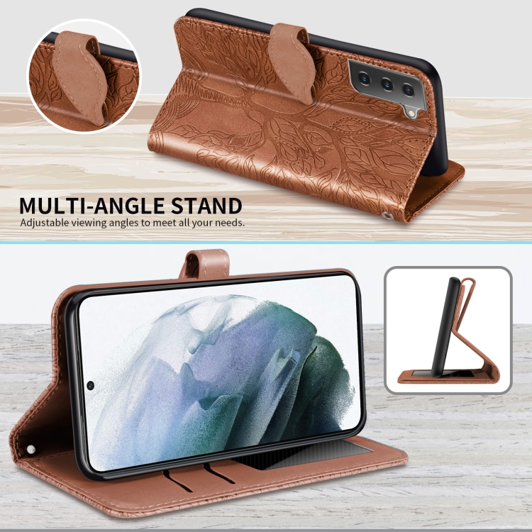 For Samsung Galaxy S21 5G Life of Tree Embossing Pattern Horizontal Flip Leather Case with Holder & Card Slot & Wallet & Photo Frame & Lanyard(Brown) For Samsung Galaxy S21 5G Life of Tree Embossing Pattern Horizontal Flip Leather Case with Holder & Card Slot & Wallet & Photo Frame & Lanyard(Brown)