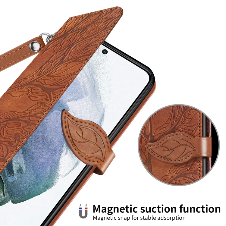 For Samsung Galaxy S21 5G Life of Tree Embossing Pattern Horizontal Flip Leather Case with Holder & Card Slot & Wallet & Photo Frame & Lanyard(Brown) For Samsung Galaxy S21 5G Life of Tree Embossing Pattern Horizontal Flip Leather Case with Holder & Card Slot & Wallet & Photo Frame & Lanyard(Brown)