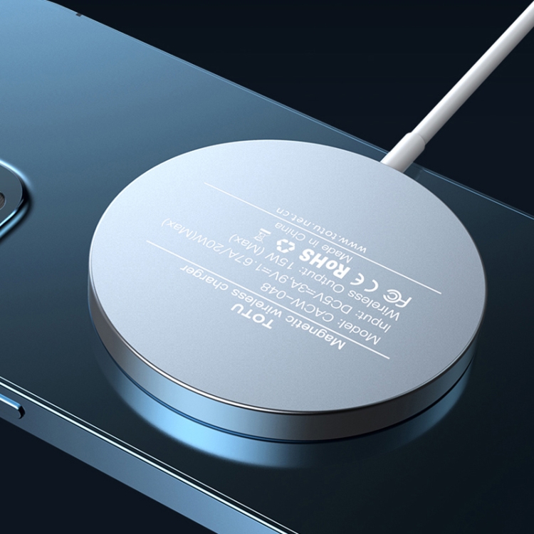 TOTUDESIGN CACW-048 Glory Series 15W Max Magnetic Wireless Charger(White)