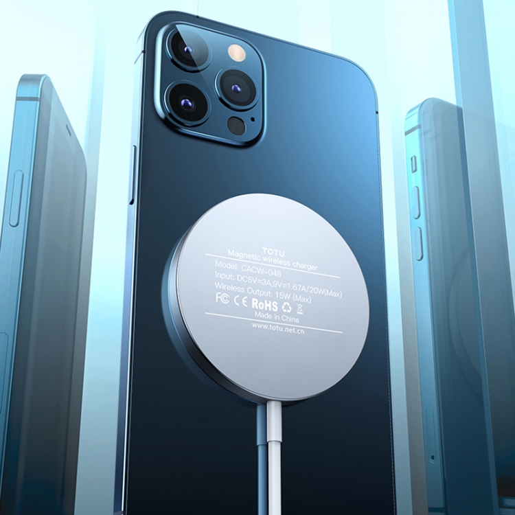 TOTUDESIGN CACW-048 Glory Series 15W Max Magnetic Wireless Charger(White)