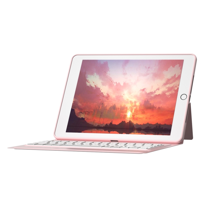 T1086 Bluetooth Keyboard TPU Soft + PU Leather Tablet Case with Pen Slot For iPad Air 2020 10.9 / Pro 11 (2020/2018)(Pink)