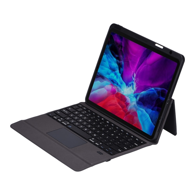 T2098 Bluetooth Keyboard PU Leather + Soft TPU Tablet Case with Touchpad & Pen Slot For iPad Pro 12.9 (2020/2018)(Black) T2098 Bluetooth Keyboard PU Leather + Soft TPU Tablet Case with Touchpad & Pen Slot For iPad Pro 12.9 (2020/2018)(Black)
