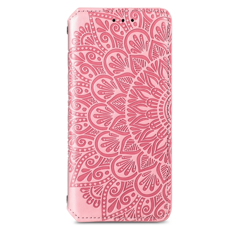 For Samsung Galaxy S21 Ultra 5G Blooming Mandala Embossed Pattern Magnetic Horizontal Flip Leather Case with Holder & Card Slots & Wallet(Pink) For Samsung Galaxy S21 Ultra 5G Blooming Mandala Embossed Pattern Magnetic Horizontal Flip Leather Case with Holder & Card Slots & Wallet(Pink)