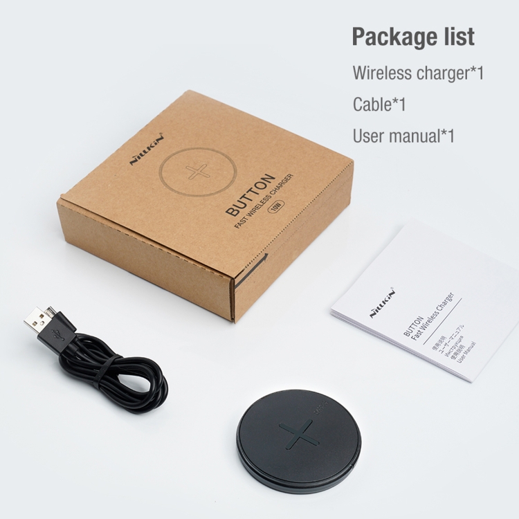 NILLKIN MC026 Portable Button Fast Charging Wireless Charger(Black) NILLKIN MC026 Portable Button Fast Charging Wireless Charger(Black)
