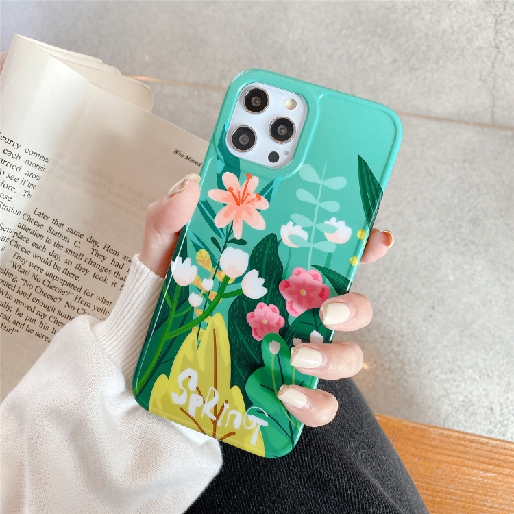 Painted Pattern IMD Shockproof Protective Case For iPhone 11 Pro(Watercolor Flowers)