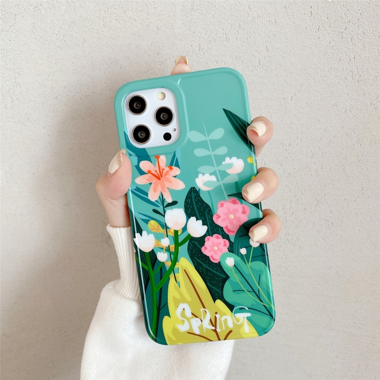 Painted Pattern IMD Shockproof Protective Case For iPhone 11 Pro(Watercolor Flowers)