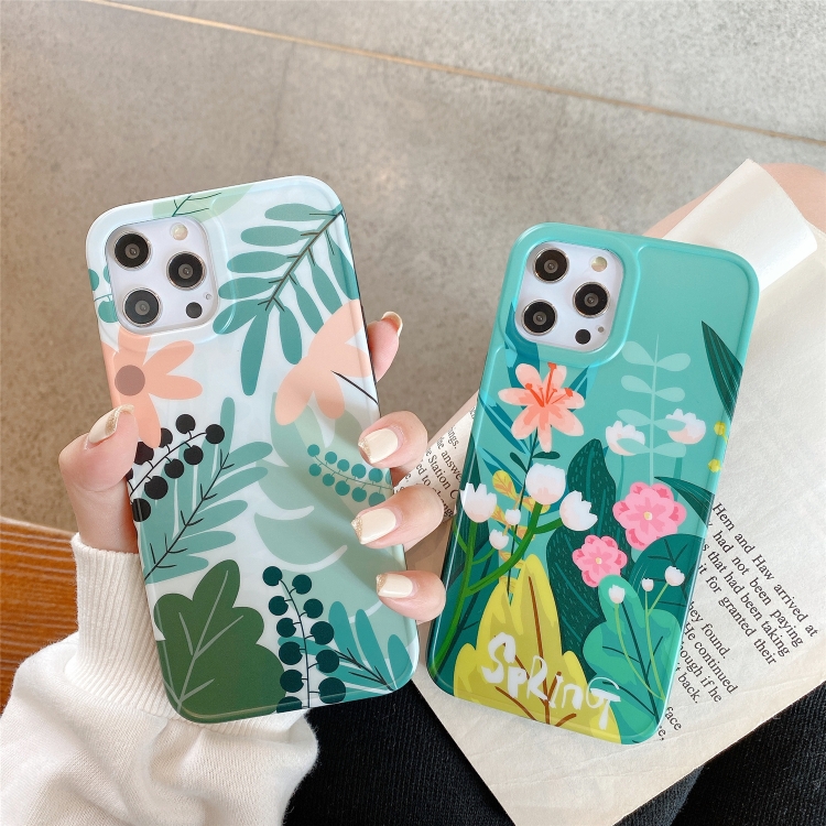 Painted Pattern IMD Shockproof Protective Case For iPhone 11 Pro(Watercolor Flowers)