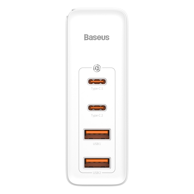 Baseus CCGAN2P-L02 GaN2 Pro 100W 2 x USB + 2 x Type-C Ports Quick Charger with Type-C Cable, EU Plug(White) Baseus CCGAN2P-L02 GaN2 Pro 100W 2 x USB + 2 x Type-C Ports Quick Charger with Type-C Cable, EU Plug(White)