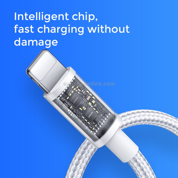 JOYROOM S-2024M5 2.4A PD USB-C / Type-C to 8 Pin Charging + Transmission Nylon Braided Data Cable, Cable Length: 2m JOYROOM S-2024M5 2.4A PD USB-C / Type-C to 8 Pin Charging + Transmission Nylon Braided Data Cable, Cable Length: 2m