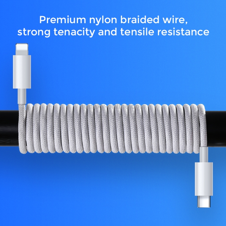 JOYROOM S-2024M5 2.4A PD USB-C / Type-C to 8 Pin Charging + Transmission Nylon Braided Data Cable, Cable Length: 2m JOYROOM S-2024M5 2.4A PD USB-C / Type-C to 8 Pin Charging + Transmission Nylon Braided Data Cable, Cable Length: 2m