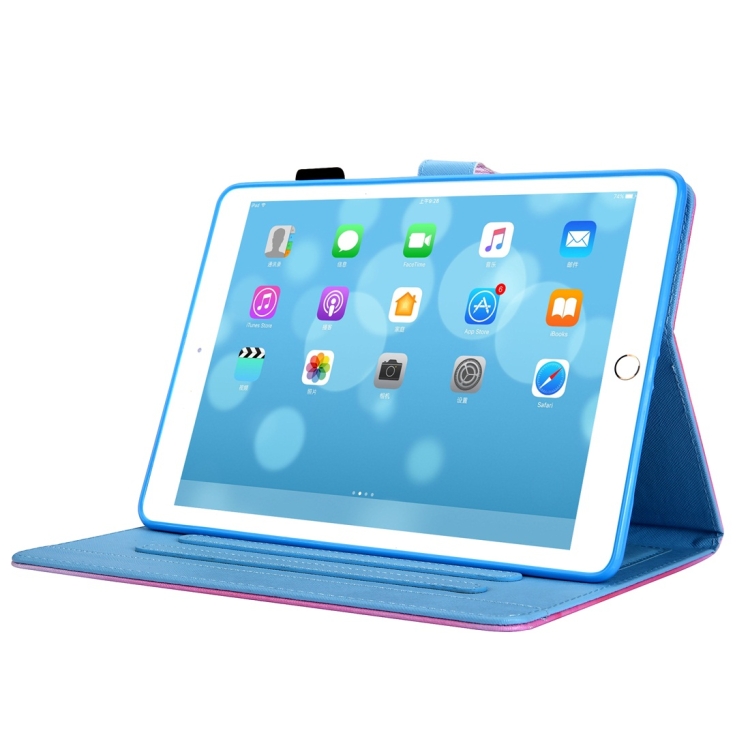 For iPad 10.2 2021 / 2020 / 2019 Coloured Drawing Pattern Horizontal Flip Leather Case with Holder & Card Slots & Photo Frame(Red Flower Pink Butterfly) For iPad 10.2 2021 / 2020 / 2019 Coloured Drawing Pattern Horizontal Flip Leather Case with Holder & Card Slots & Photo Frame(Red Flower Pink Butterfly)