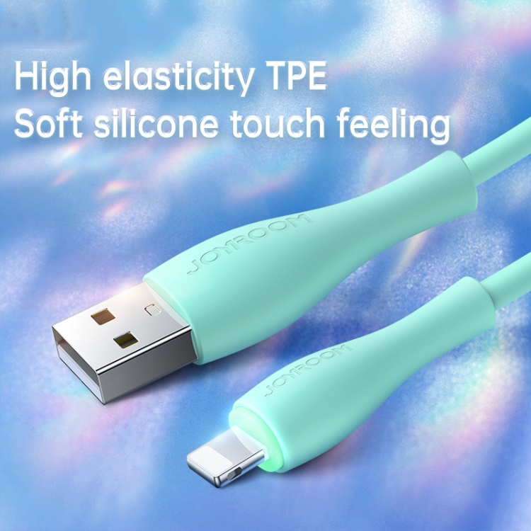 JOYROOM S-2030M8 M8 Bowling Series 2.4A USB to 8 Pin TPE Charging Transmission Data Cable, Cable Length:2m(Green) JOYROOM S-2030M8 M8 Bowling Series 2.4A USB to 8 Pin TPE Charging Transmission Data Cable, Cable Length:2m(Green)