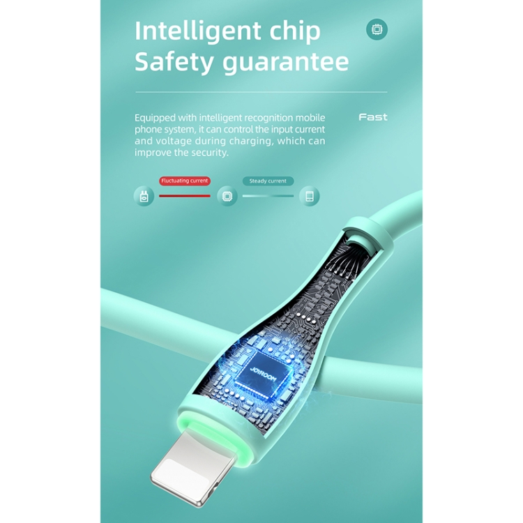 JOYROOM S-2030M8 M8 Bowling Series 2.4A USB to 8 Pin TPE Charging Transmission Data Cable, Cable Length:2m(Green) JOYROOM S-2030M8 M8 Bowling Series 2.4A USB to 8 Pin TPE Charging Transmission Data Cable, Cable Length:2m(Green)