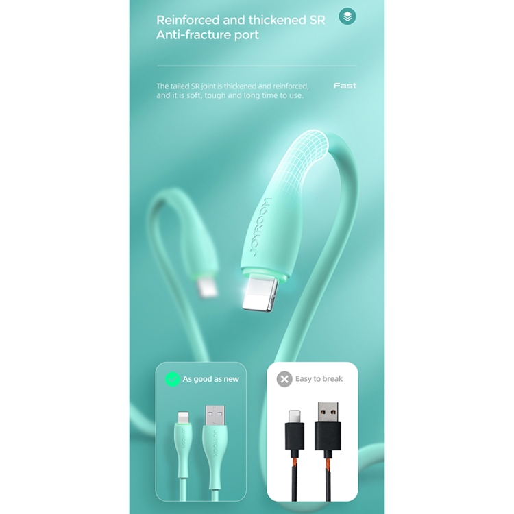 JOYROOM S-2030M8 M8 Bowling Series 2.4A USB to 8 Pin TPE Charging Transmission Data Cable, Cable Length:2m(Green) JOYROOM S-2030M8 M8 Bowling Series 2.4A USB to 8 Pin TPE Charging Transmission Data Cable, Cable Length:2m(Green)