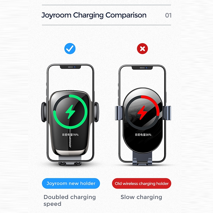 JOYROOM JR-ZS248 15 Max Electric Wireless Car Charger Holder, Specification:CD Version JOYROOM JR-ZS248 15 Max Electric Wireless Car Charger Holder, Specification:CD Version