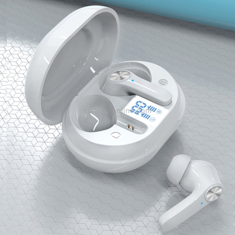HAMTOD D01 Bluetooth 5.0 TWS ANC Active Noise Cancelling Wireless Bluetooth Earphone with Charging Box & Fingerprint Touch & LED Display(White) HAMTOD D01 Bluetooth 5.0 TWS ANC Active Noise Cancelling Wireless Bluetooth Earphone with Charging Box & Fingerprint Touch & LED Display(White)