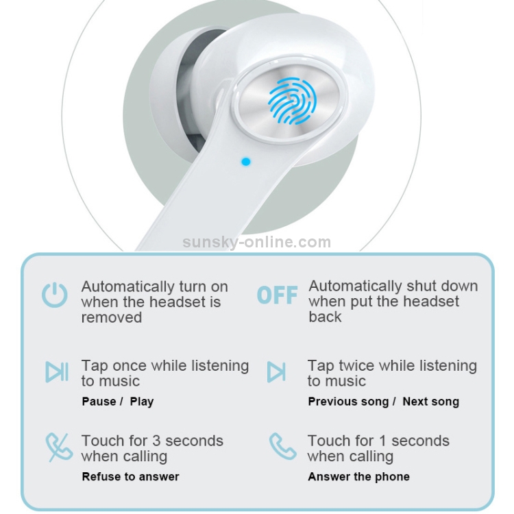 HAMTOD D01 Bluetooth 5.0 TWS ANC Active Noise Cancelling Wireless Bluetooth Earphone with Charging Box & Fingerprint Touch & LED Display(White) HAMTOD D01 Bluetooth 5.0 TWS ANC Active Noise Cancelling Wireless Bluetooth Earphone with Charging Box & Fingerprint Touch & LED Display(White)